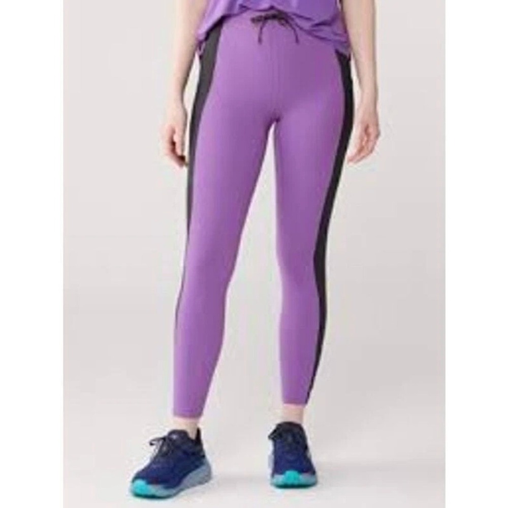 REI CO-OP x Outdoor Afro Colorblock 7/8 Leggings in Purple Black Size Small